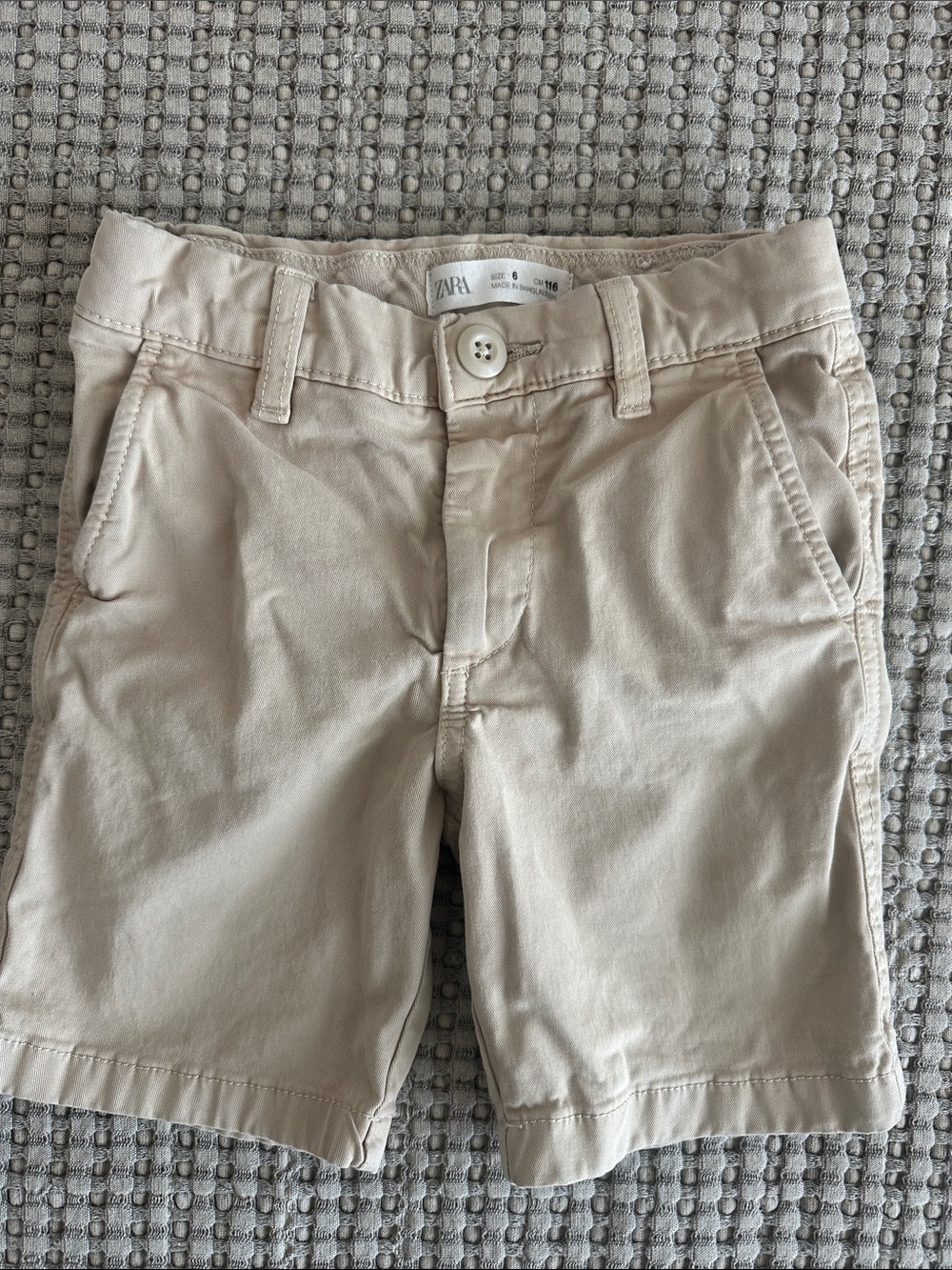 ZARA Beige Cotton Bermuda Shorts
